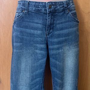 Delia's Bailey Women's 11/12 Reg Jean Dark Distressed 5 pocket Stretch Denim